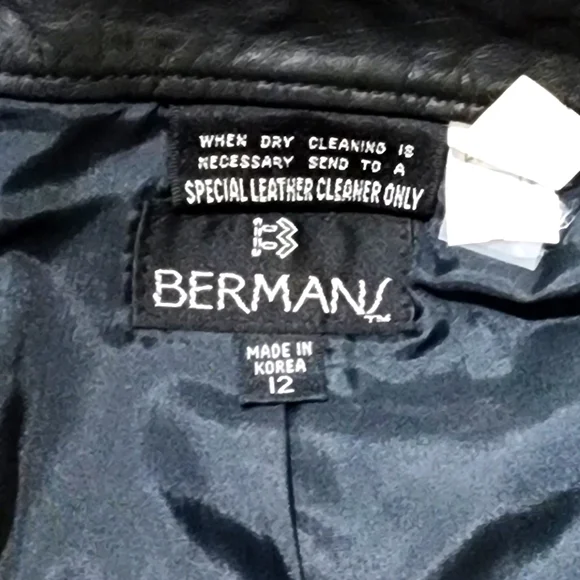BERMANS Black Leather Skirt - Picture 4 of 4